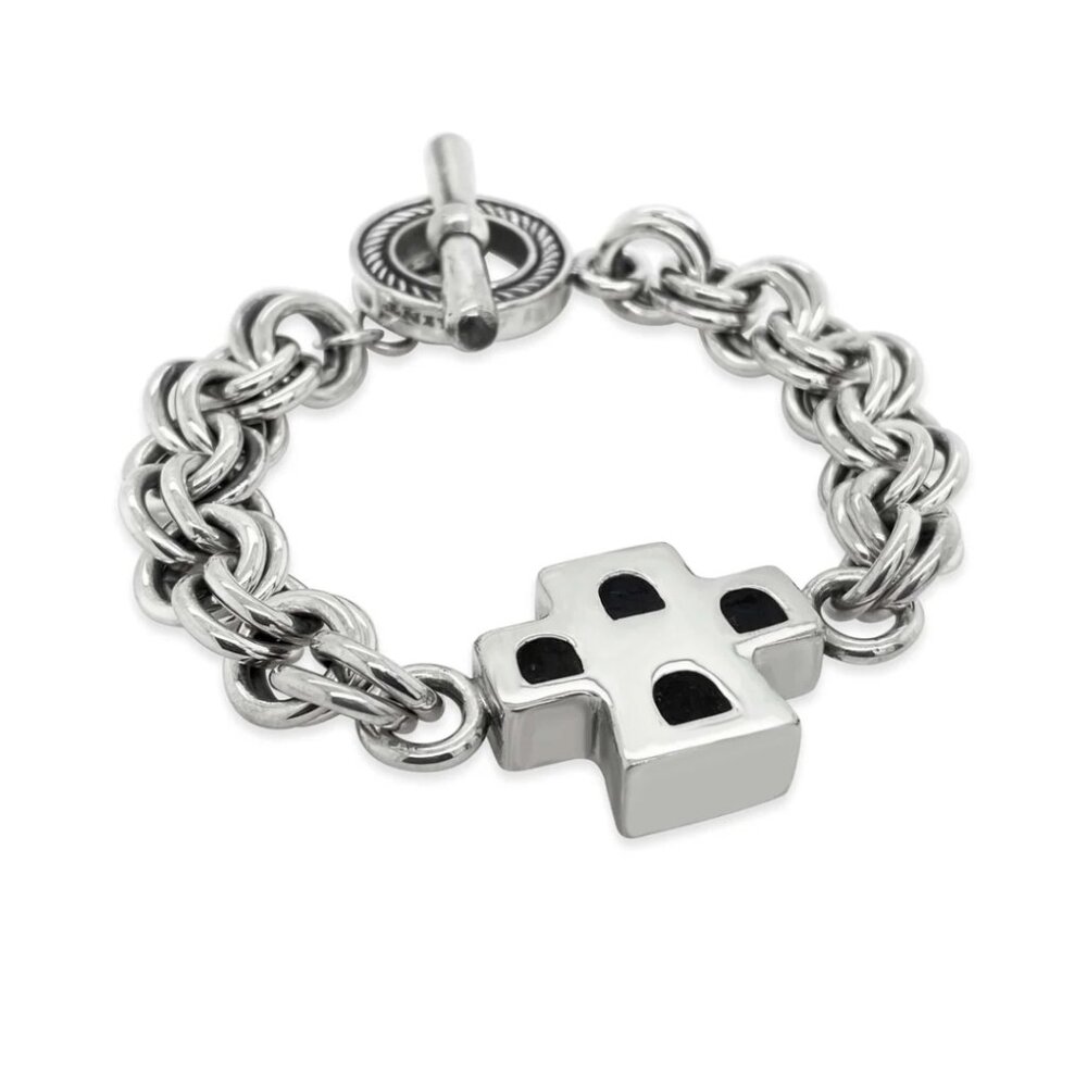 Saint Silver Cross Bracelet "EUC" - Picture 15 of 16